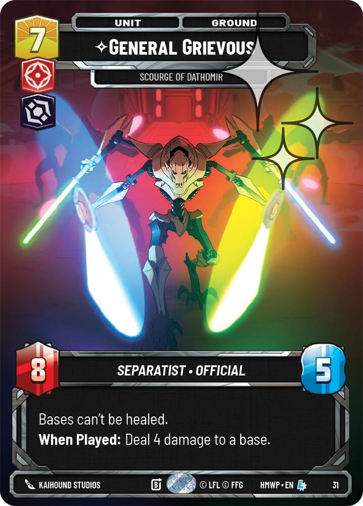 General Grievous - Scourge of Dathomir (Foil), Homeworlds: Weekly Play Promos card number 31