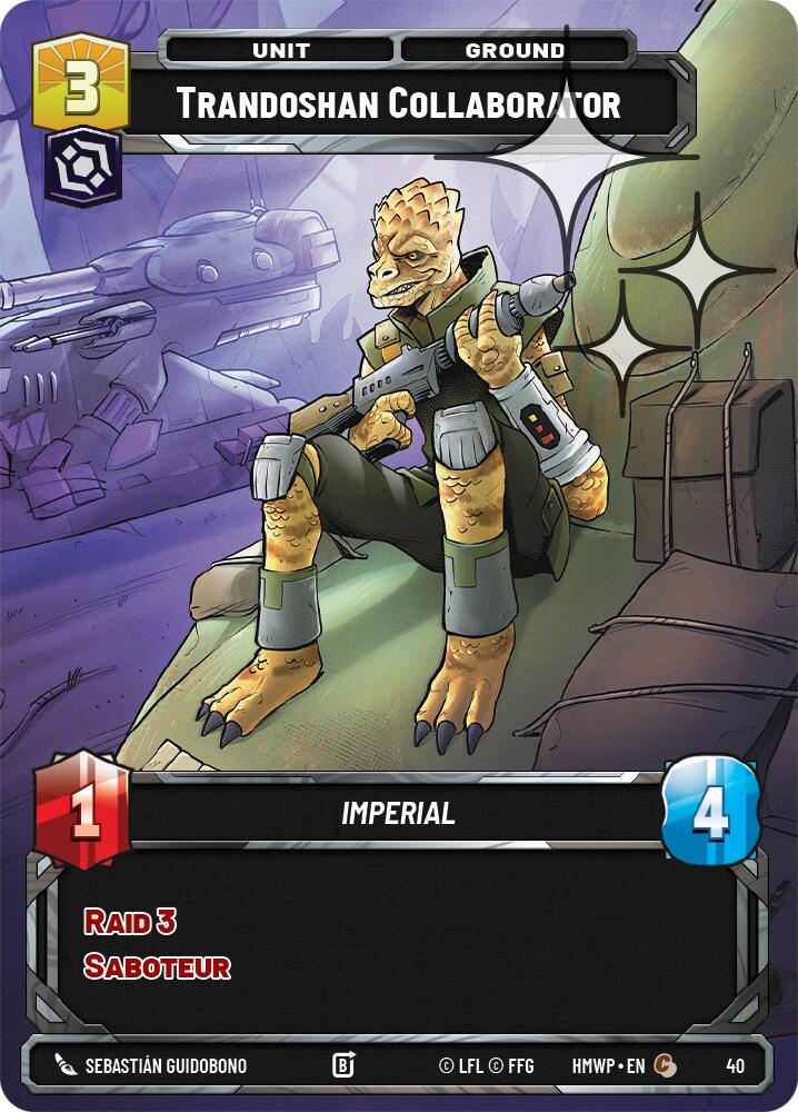 Trandoshan Collaborator (Foil), Homeworlds: Weekly Play Promos card number 40