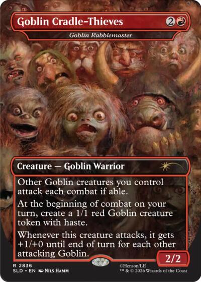 Goblin Rabblemaster (Secret Lair) from SLD #2836, Magic: The Gathering card
