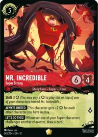Mr. Incredible - Super Strong card