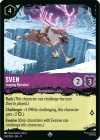 Sven - Leaping Reindeer card