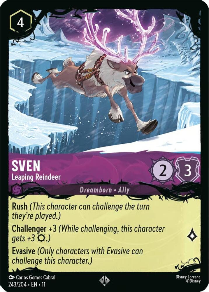 Full Sven - Leaping Reindeer card