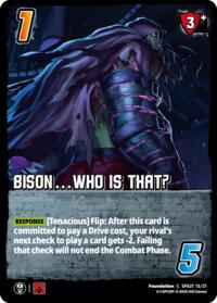 Bison . . . Who Is That?