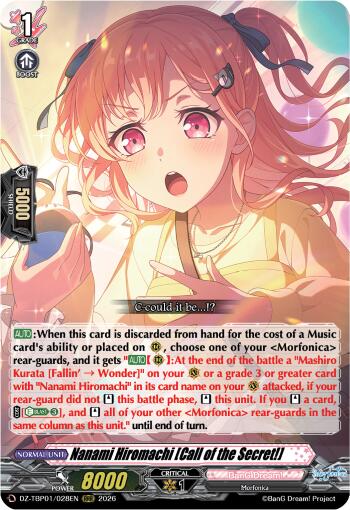 Nanami Hiromachi [Call of the Secret!] - DZ-TBP01: BanG Dream