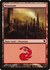 Mountain (351) - Commander 2013 - Magic: The Gathering card