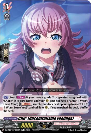 CHU2 [Uncontrollable Feelings] - DZ-TBP01: BanG Dream! Girls Band