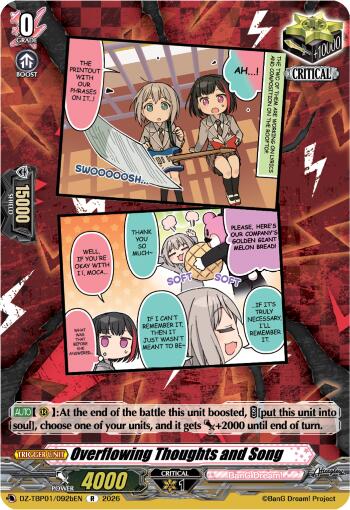 Overflowing Thoughts and Song (B) - DZ-TBP01: BanG Dream! Girls