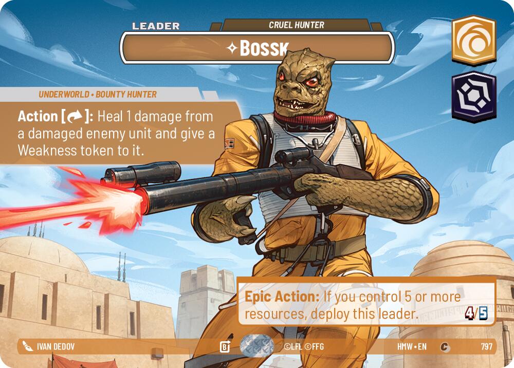 Bossk - Cruel Hunter (Showcase) 797/912 (HMW) — Homeworlds