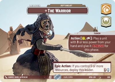 The Warrior - Deft Duelist (Showcase) Homeworlds card price