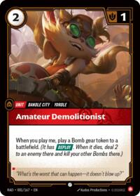 Amateur Demolitionist 001/167 carta