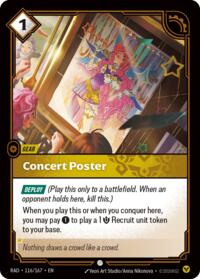Concert Poster 116/167 carta