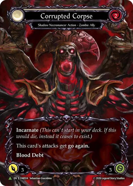 Corrupted Corpse (Marvel) (FAB514) (A) FAB514/1230 (PR) — Flesh and Blood: Promo Cards