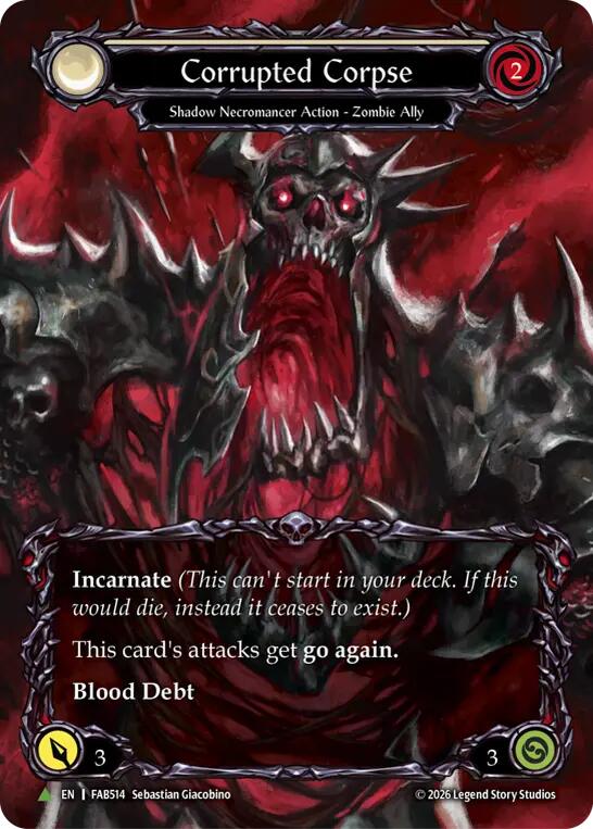 Corrupted Corpse (Marvel) (FAB514) (B) FAB514/1230 (PR) — Flesh and Blood: Promo Cards