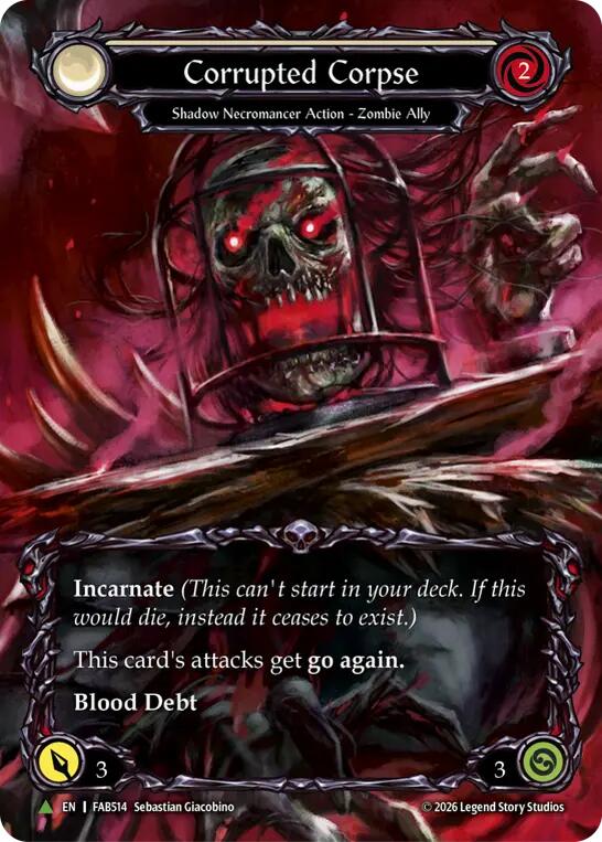Corrupted Corpse (Marvel) (FAB514) (E) FAB514/1230 (PR) — Flesh and Blood: Promo Cards
