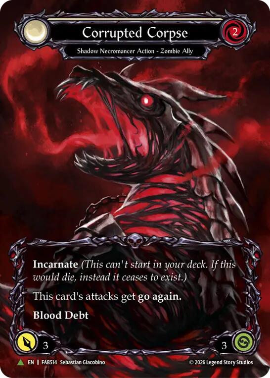 Corrupted Corpse (Marvel) (FAB514) (I) FAB514/1230 (PR) — Flesh and Blood: Promo Cards