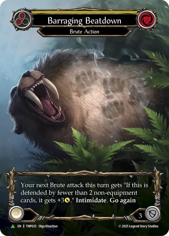 Barraging Beatdown (Marvel) TNP035/1230 (PR) — Flesh and Blood: Promo Cards