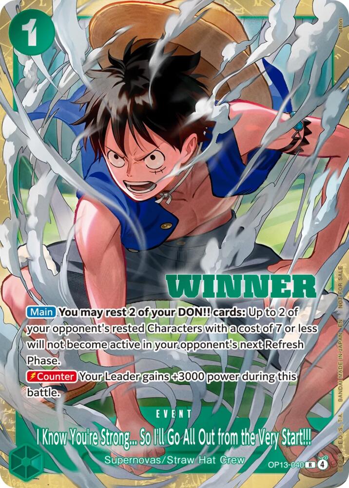 I Know You're Strong... So I'll Go All Out from the Very Start!!! (Winner Pack 2026 Vol. 4)