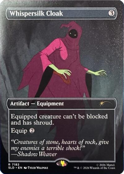 Whispersilk Cloak (Secret Lair) from SLD #7182, Magic: The Gathering card