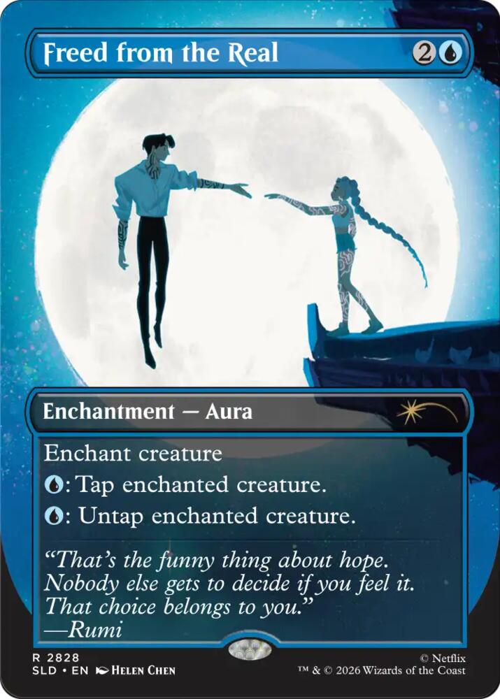 Freed from the Real (Secret Lair) from Secret Lair Drop Series (SLD) #2828, Magic: The Gathering card