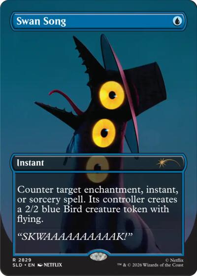 Swan Song (Secret Lair) from SLD #2829, Magic: The Gathering card