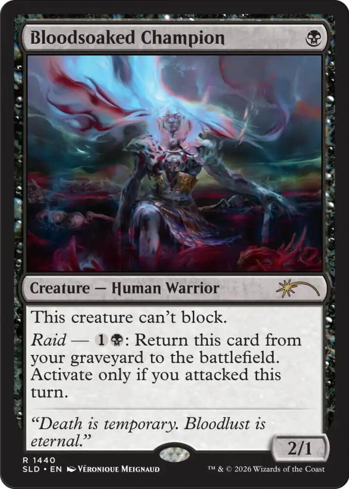 Bloodsoaked Champion (Secret Lair) from Secret Lair Drop Series (SLD) #1440, Magic: The Gathering card
