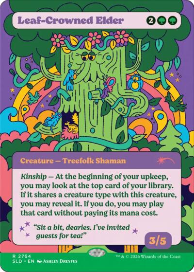 Leaf-Crowned Elder (Secret Lair) from SLD #2764, Magic: The Gathering card