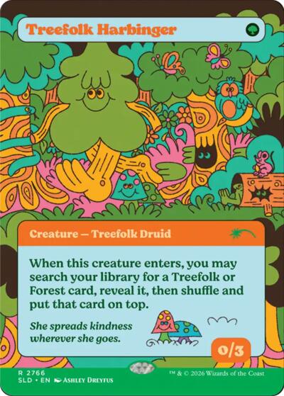 Treefolk Harbinger (Secret Lair) from SLD #2766, Magic: The Gathering card