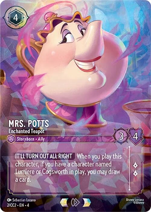 Mrs. Potts - Enchanted Teapot (Disney Lorcana Promo Cards) — Disney Lorcana card