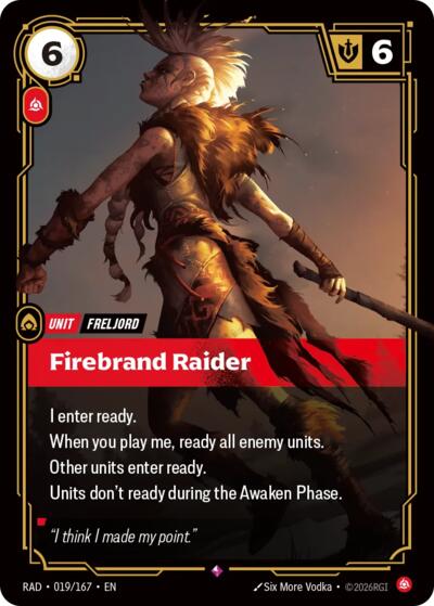 Firebrand Raider Radiance card price