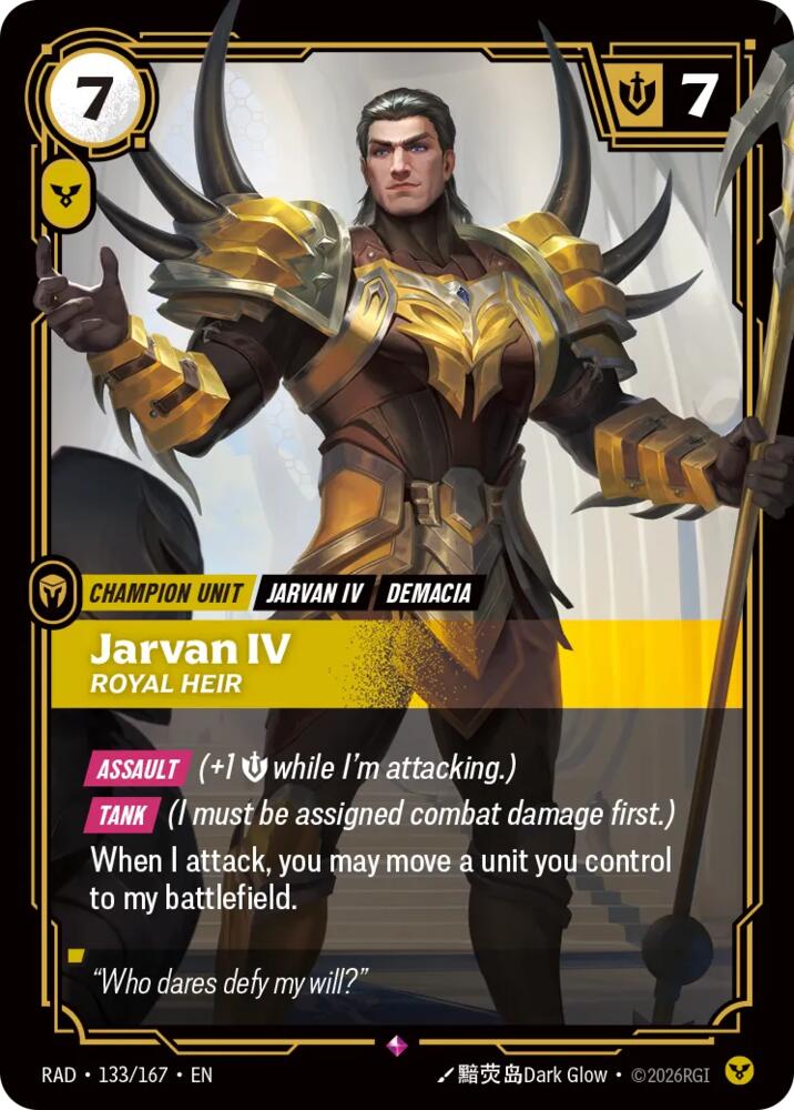Jarvan IV, Royal Heir