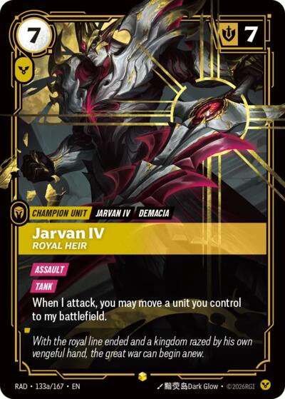 Jarvan IV, Royal Heir (Alternate Art) Radiance card price