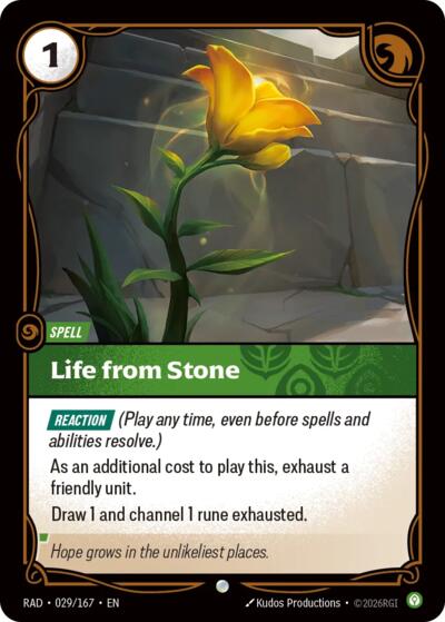 Life from Stone Radiance card price