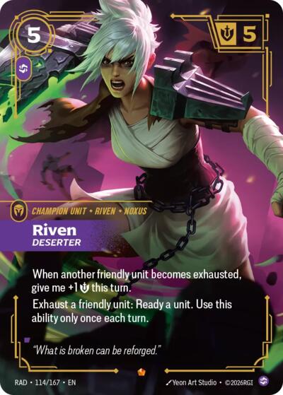 Riven, Deserter Radiance card price