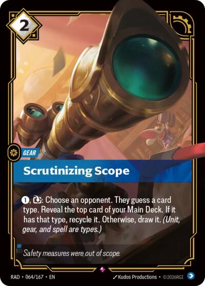 Scrutinizing Scope Radiance card price
