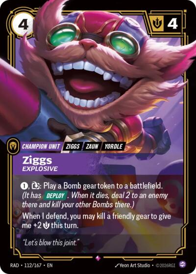 Ziggs, Explosive Radiance card price