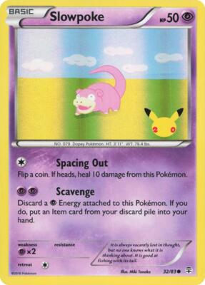 Slowpoke - 32/83 (20th Anniversary) · Miscellaneous Cards & Products · #32/83 · Holofoil