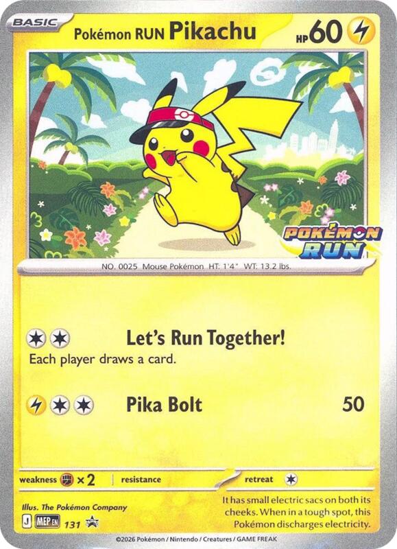 Pokemon Run Pikachu · Southeast Asia Exclusives · #131 · Normal