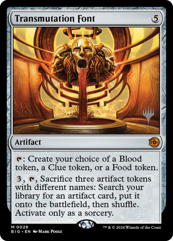 Transmutation Font (Promo Pack) from Promo Pack: Reality Fracture (PFRA) #28, Magic: The Gathering card