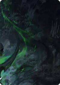 Malice, Domina of the Dead // Levia, Shadowborn Abomination Double Sided Art Card (Top Right)