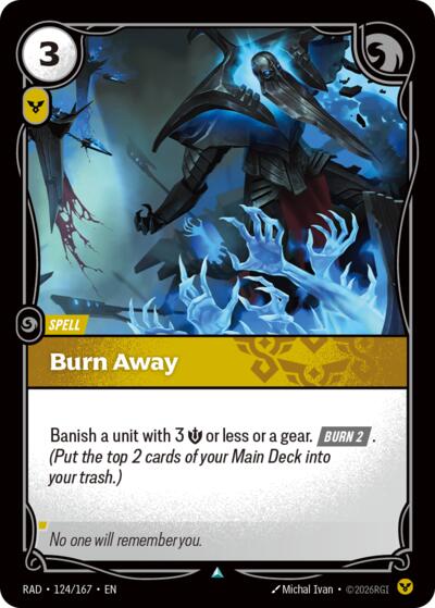 Burn Away Radiance card price