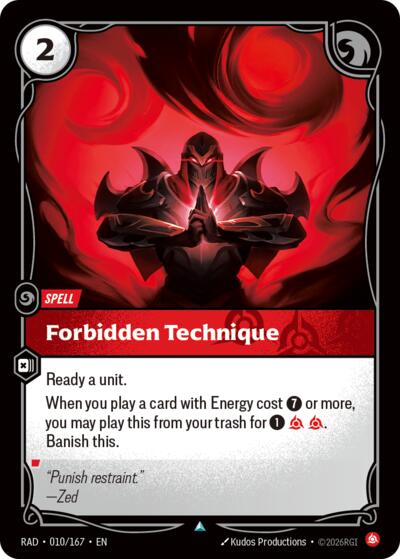 Forbidden Technique Radiance card price