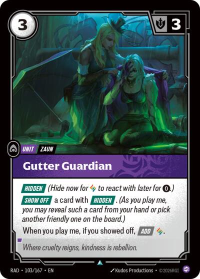 Gutter Guardian Radiance card price