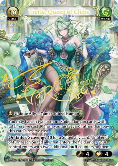 Trefle, Queen of Clubs (CSR) (271), Distorted Reflections Alter Edition — Grand Archive card price