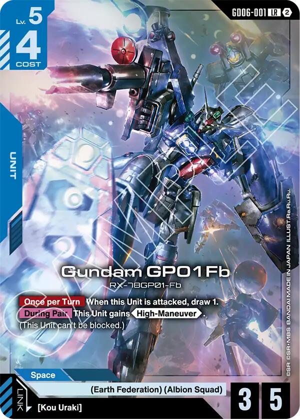 Gundam GP01Fb (Stardust Trails) — Gundam Card Game card