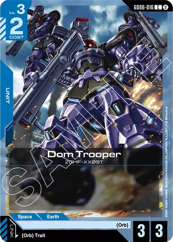 Dom Trooper (Stardust Trails) — Gundam Card Game card