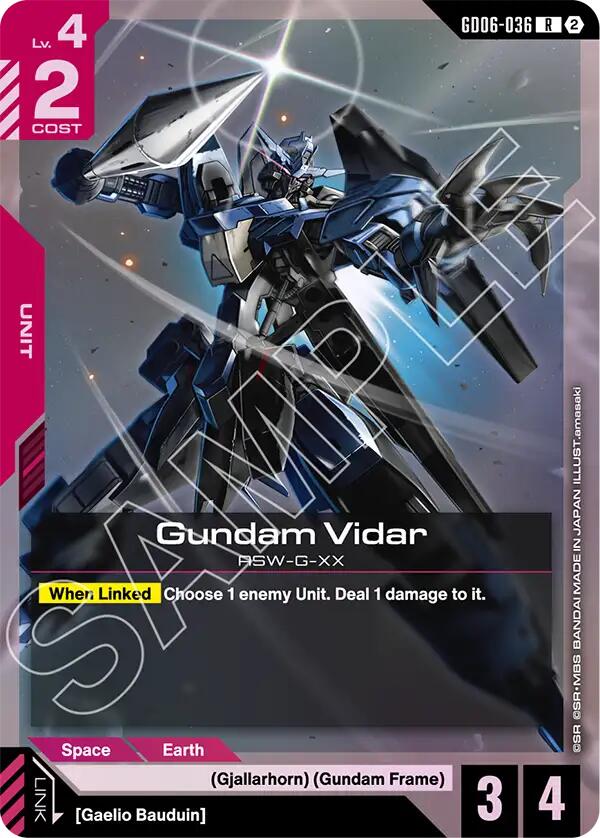 Gundam Vidar (Stardust Trails) — Gundam Card Game card