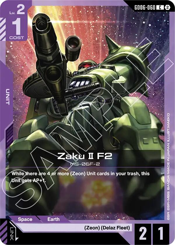 Zaku II F2 (Stardust Trails) — Gundam Card Game card