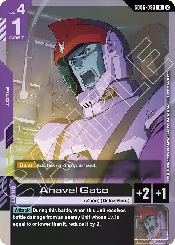 Anavel Gato (Stardust Trails) — Gundam Card Game card