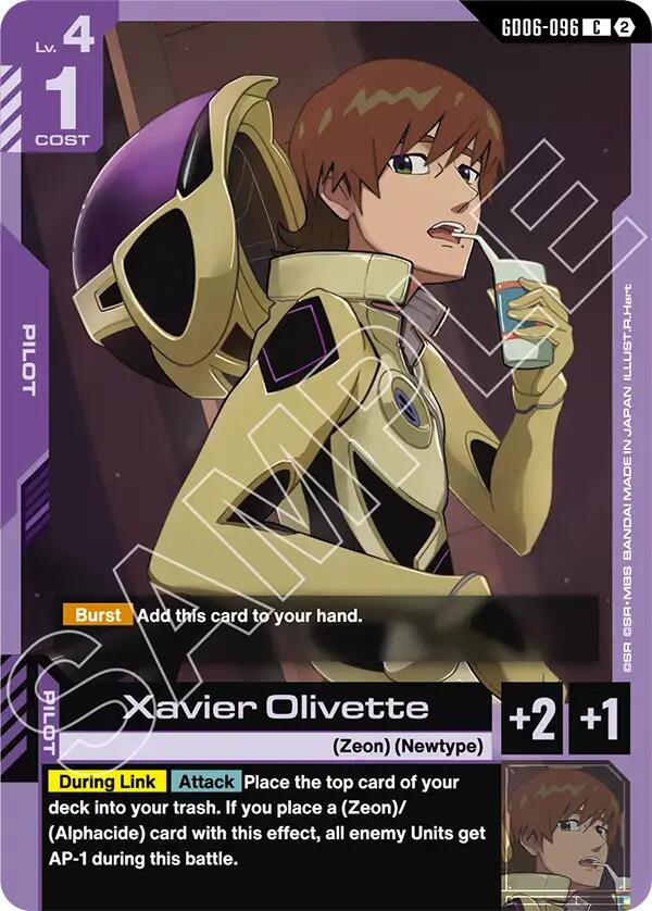 Xavier Olivette (Stardust Trails) — Gundam Card Game card