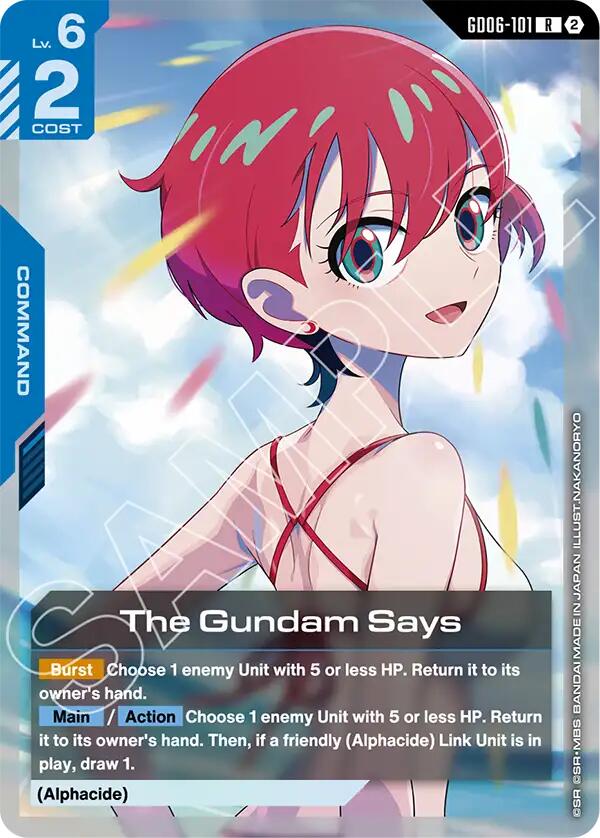 The Gundam Says (Stardust Trails) — Gundam Card Game card